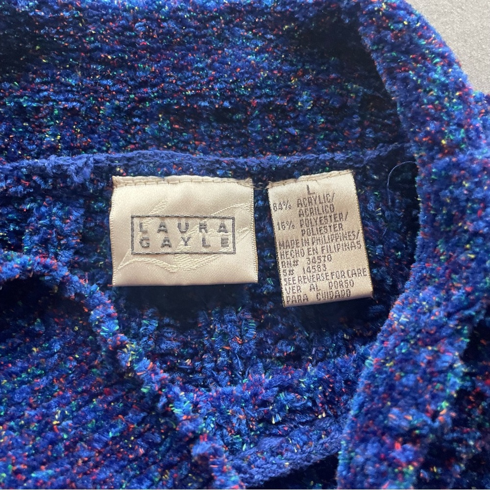 Women’s Large Laura Gayle Multicolor Croptop‎ Sweater - Picture 3 of 5